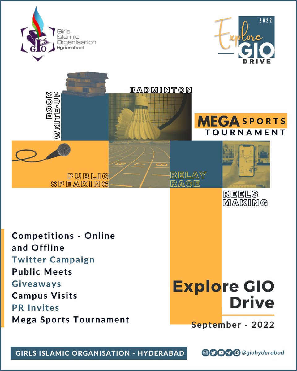 GIOHyderabad's tweet photo. Join us to know more
EXPLORE GIO - 2022 a city wide campus focused drive
#ExploreGIO #KnowGIO #GIOHYD https://t.co/x7wkA3GrGN