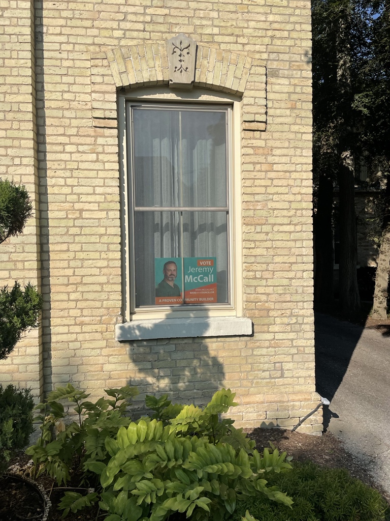 Landlord won’t let you put a sign on the lawn? Works just as well in the window! Thank you for the support #ldnvotes