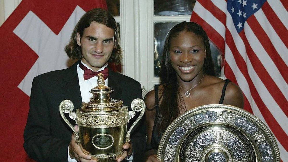 iWILL_22's tweet photo. The End of an Era 🐐🐐 🥹#SerenaWilliams #RogerFederer #goats #federer #thankyouserena #thankyouroger https://t.co/q9UelO28Cr