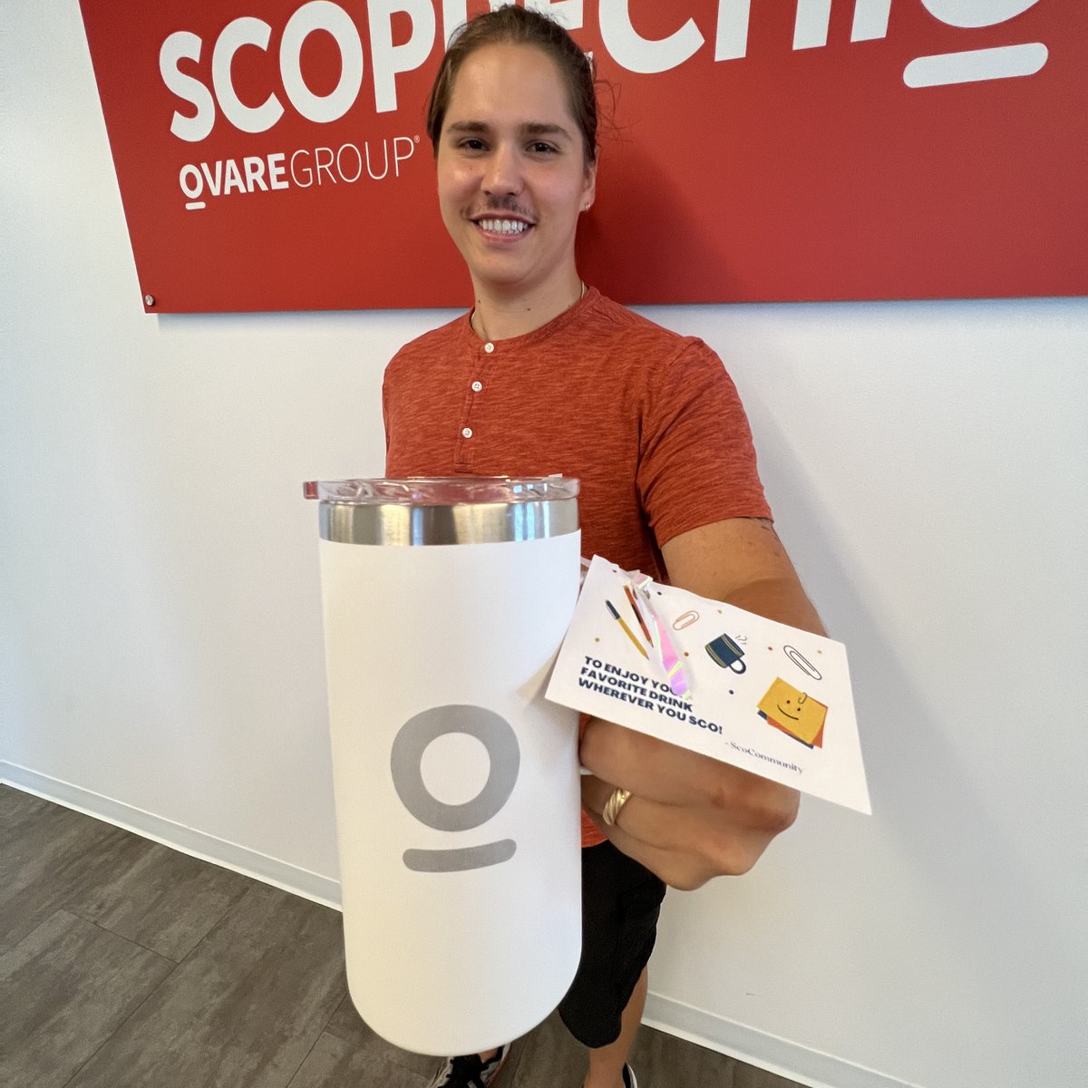 PowerScoppechio's tweet photo. We're loving our new swag - just in time for fall and some hot apple cider. 🍂🍎 Now we can enjoy our favorite beverages in style wherever we 'SCO!' 😉 https://t.co/BCMCPHSNEK