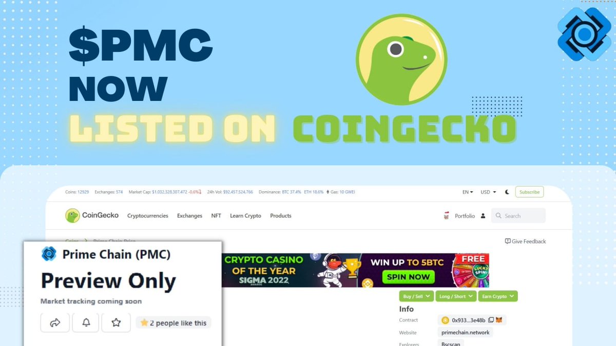 prime_chain's tweet photo. 🎉🎉🎉Prime Chain is on Coingecko 🎉🎉🎉

Even though there are still 30 minutes left till PMC is officially live and can be traded, Prime Chain is on Coingecko already. This showed that Prime team are doing what we said 🔥🔥🔥

Check it here: https://t.co/iOC00508Q8 https://t.co/bG7H2zd6Ul