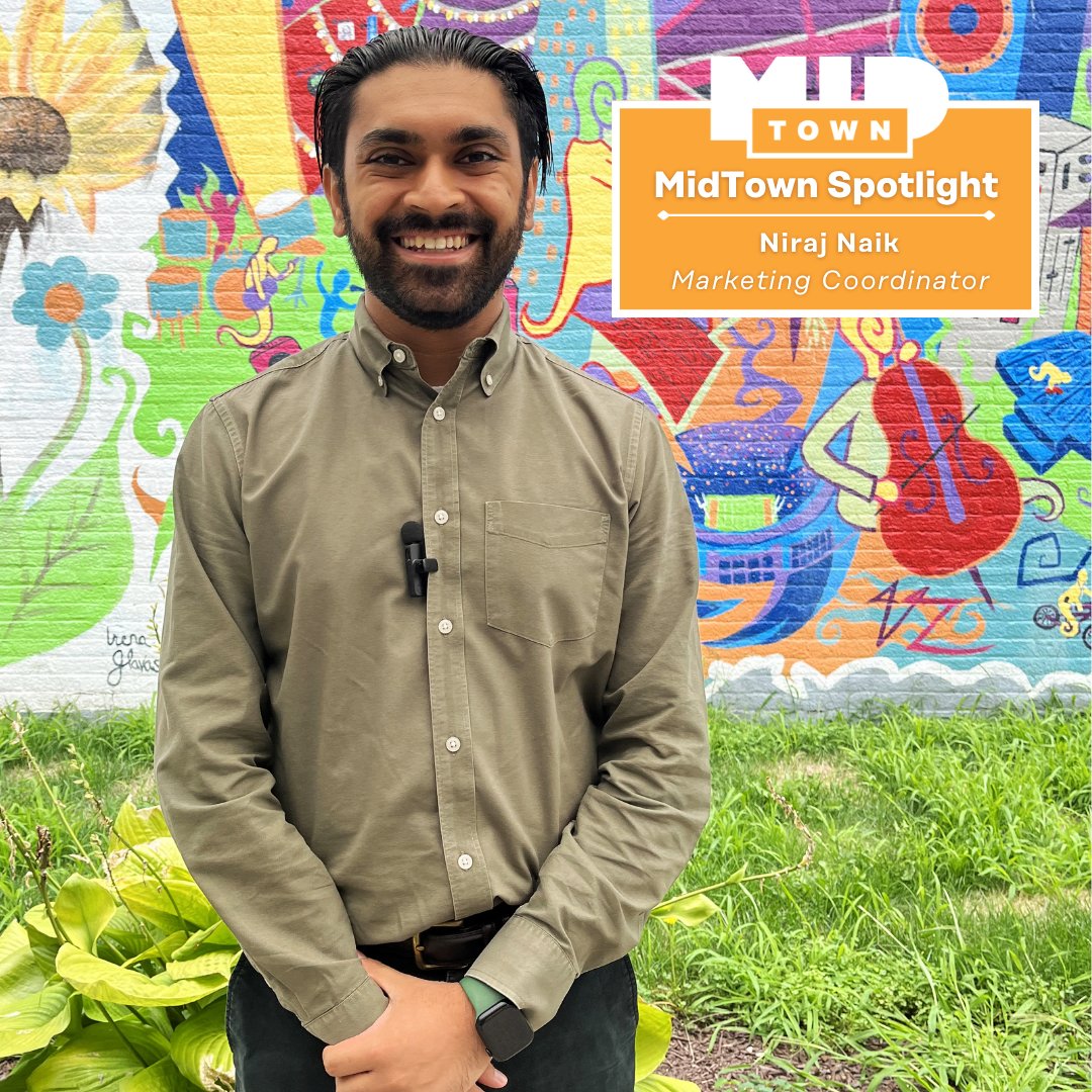 MidTownCleInc's tweet photo. Meet Niraj Naik, MidTown's Marketing Coordinator! Niraj helps communicate MidTown's development projects and events to all of our community members and stakeholders.
#midtown #mtc #cle #cleveland #midtowncleveland #ohio #marketing https://t.co/PAzX4VpAlj