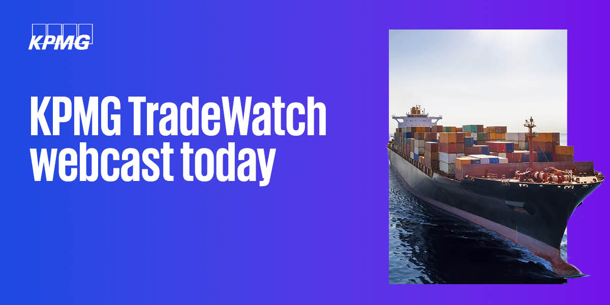 KPMGUS_Tax's tweet photo. Drive value to your organization through your drawback program. Join part 3 of this TradeWatch webcast series today at 2 PM ET with #KPMGTax #TradeCustoms professionals: #DutyDrawback
https://t.co/L7mfXYCDHT https://t.co/Yk5f7nAqFv