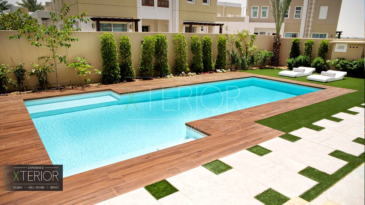XteriorUAE's tweet photo. Shape, water, and materials aren't the only things to consider when installing a pool. You also need to think about the surrounding deck. There are many options, from tile work to concrete, grass, and wood decking.

#dubai #landscaping #home #outdoot #pool https://t.co/6YigexJkq2
