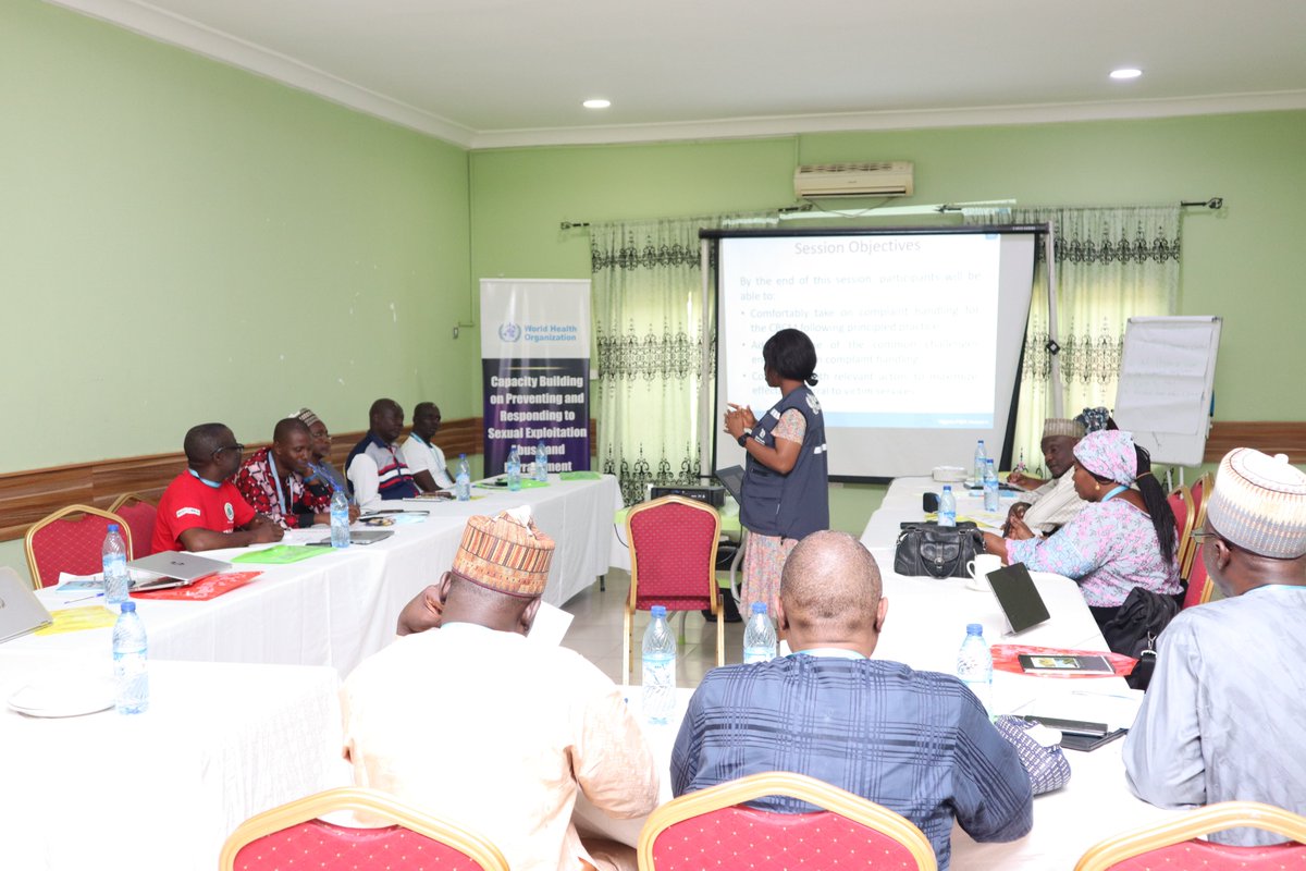 WHONigeria's tweet photo. In line with the @WHO's Management Response Plan on Prevention of Sexual Exploitation, Abuse, and Harassment, 22 staff from northeast Nigeria have been trained on Community Based Complaint Mechanism, with funding support from the Sahel Project. https://t.co/joXjafFkHH
