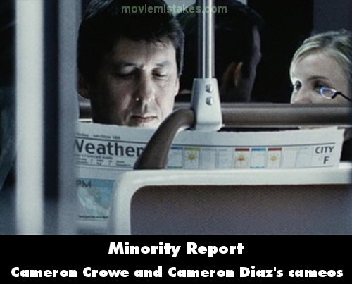 TIL today:  both Cameron Diaz and Cameron Crowe had cameos in Minority Report https://t.co/AnPqF8gYMF