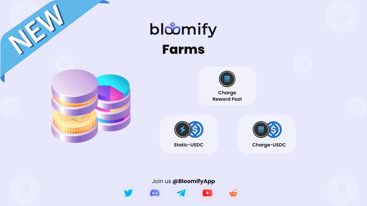 BloomifyApp's tweet photo. Don't forget with the recent launch of Bloomify on #Fantom.  

You can now stake your $Charge in the farms so you can benefit from the performance fees of the #bloomify platform. https://t.co/0TmjjaHIXn
