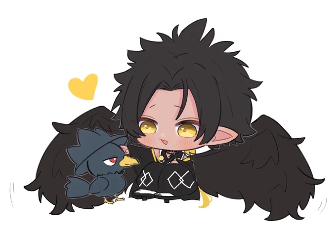 カルラくんとヤミカラスくん #最強カルラ絵巻 