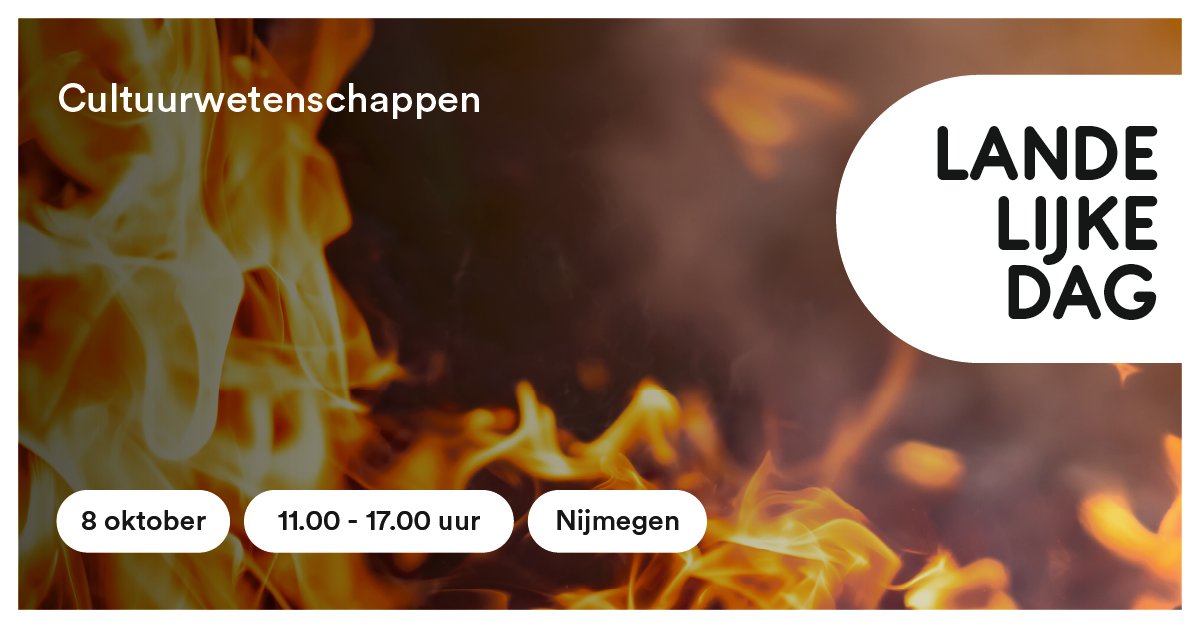 Hoe draagt Cultuurwetenschappen bij aan het debat over klimaatverandering, medisch-ethische wetgeving en psychiatrische diagnostiek? Op 8 oktober zullen onze wetenschappers stilstaan bij diverse brandende kwesties. Kom ook jij ook? bit.ly/3d7JqOq