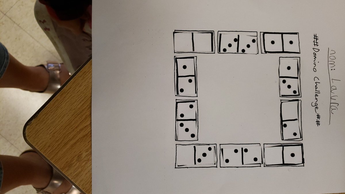 MlleGering's tweet photo. Domino Challenge in grade 2/3 French Immersion! #First20daysofmath
@scdsbmath @SCDSB_Bonjour https://t.co/b5TtwJ3C5K