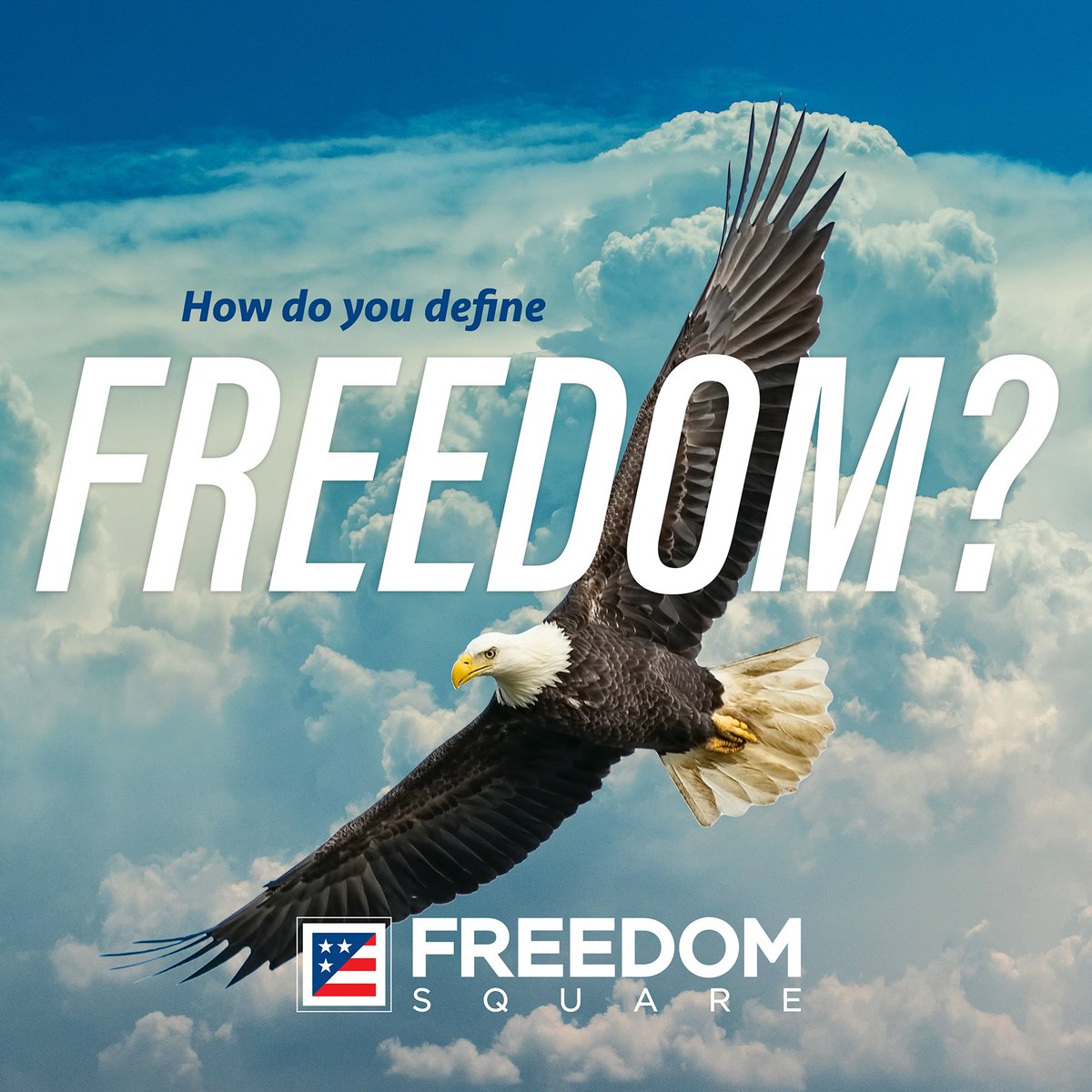 FreedomSquareUS's tweet photo. The New Oxford American Dictionary defines freedom as the “power or right to act, speak or think as one wants without hindrance or restraint.” How would you define the word "freedom"? Tell us what you think.

#freedom #freedomthinkers #wethepeople #freedomsquare https://t.co/0dLc7AbIH4