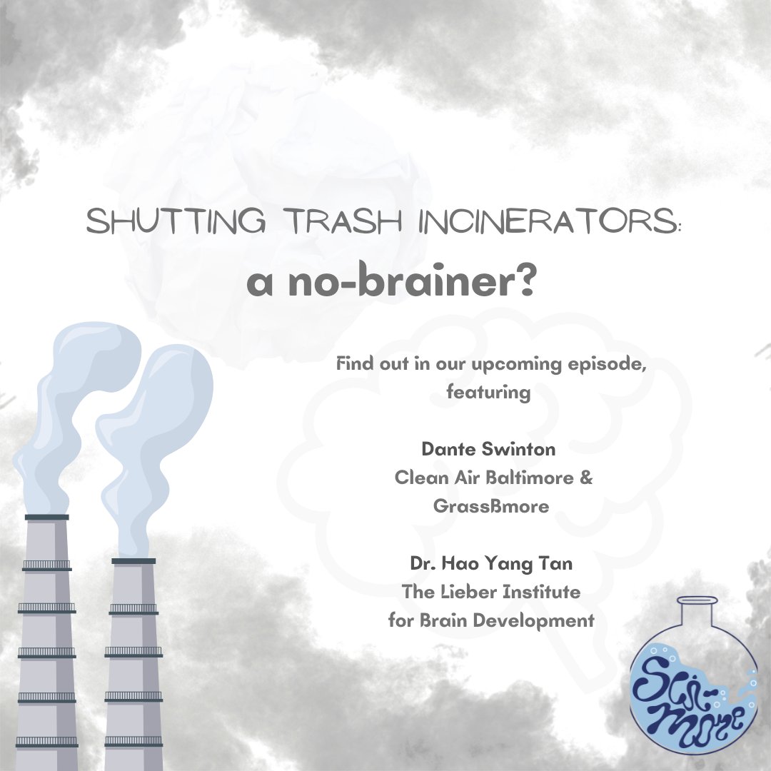 Tomorrow we drop our latest episode to kick off the new academic year! We speak to environmental activist <a href="/DanteSwinton/">Dante Swinton</a> about air #pollution and trash incinerators in Baltimore, while <a href="/LieberInstitute/">Lieber Institute</a> Dr. Hao Yang Tan talks about the impact of pollution on our #mentalhealth.