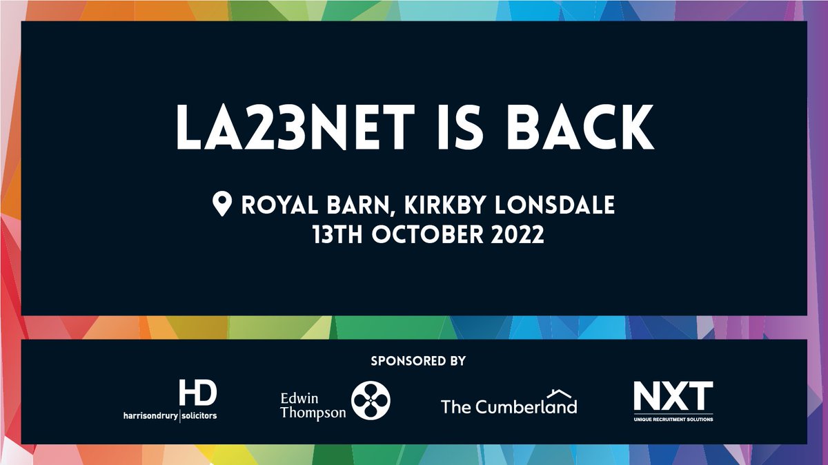 LA23NET is BACK 🙌

Have we found an amazing venue in Cumbria? Yes.
Do we have free beer? Yes.
Is there a mighty fine speaker? Yes.

Tickets are on sale NOW ➡️ bit.ly/LA23NETOct