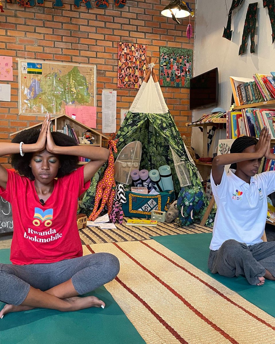 RWBookmobile's tweet photo. To our dear children , as the week is coming to and end remember to exercise a little to improve your strength, balance ,flexibility and staying relaxed.Above all stay put, find time to read and learn 
at home ❤️📚🧘‍♀️❤️.
#storytimeyoga #lovereading 
#maketimeforreading #somansome https://t.co/G9UBniLafH