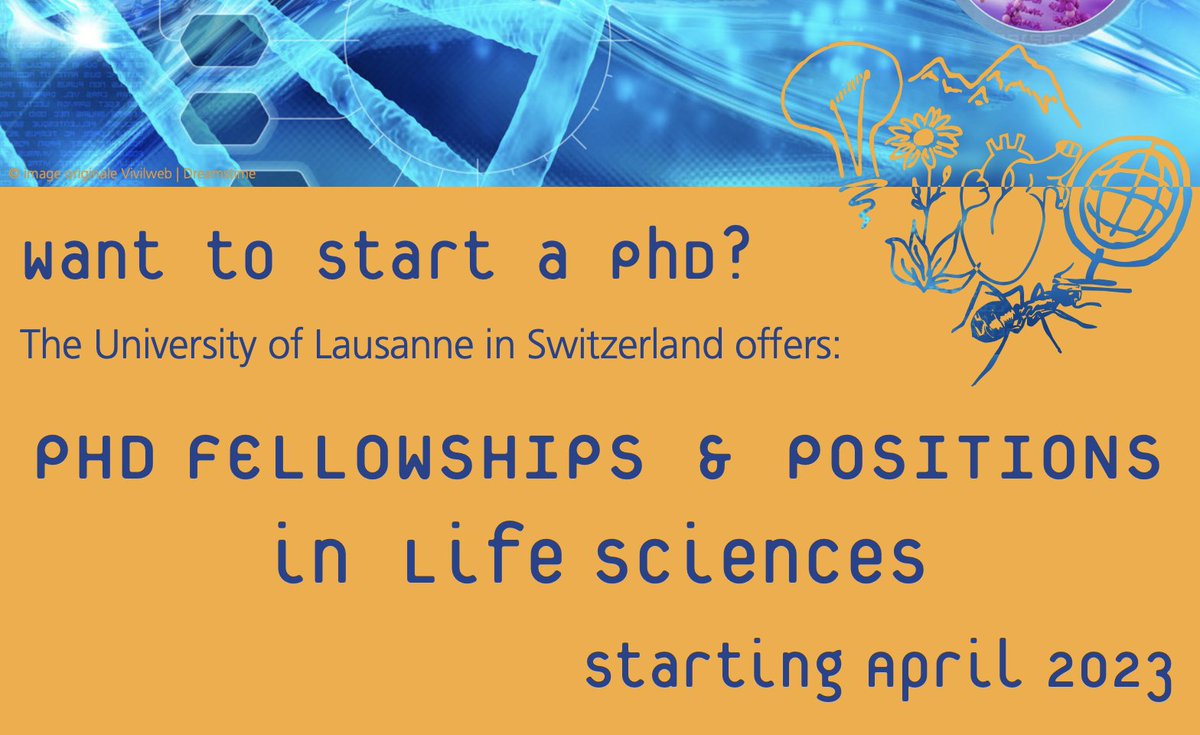 Join our group for your PhD at the University of Lausanne! Contact us and apply here by October 10th: unil.ch/ecoledoctorale…