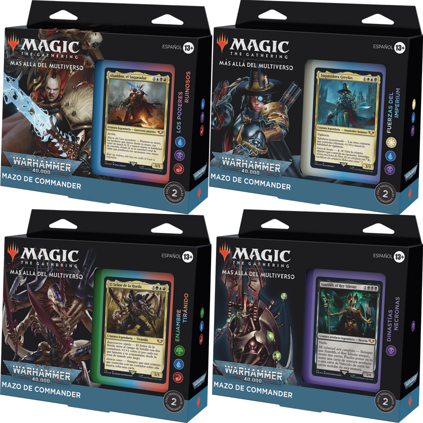 ¿Quieres ser el primero en tener uno de los nuevos mazos de Magic de Warhammer40k? Sólo tienes que seguirnos, like, RT y mencionar a tres amigos como respuesta. El sorteo será el día 26. ¡No te pierdas hoy la revelación de una nueva carta en exclusiva mundial en nuestro Twitch!