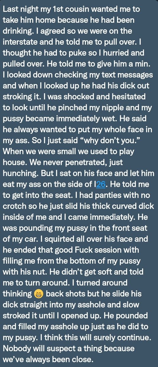 Incest26 On Twitter Rt Pervconfession She Got Fucked By Her Cousin 