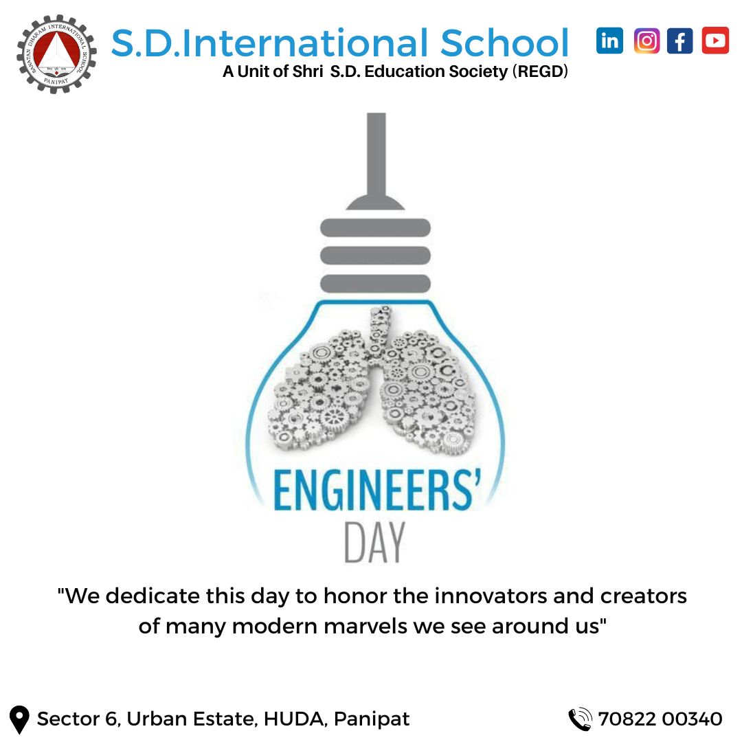 sdintschool's tweet photo. Happy Engineers Day!!!

 #engineeringlife #engineering #mechanical #mechanicproblems #mechanicalpencil #mechanicman #mechaniclife #mechanicsburg #mechanicalbull #mechanicalart #engineeringporn #mechanicalengineering #engineeringdesign #mechanics #engineeringproblems https://t.co/XyhH2HlZsl