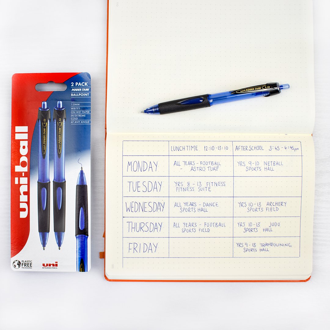 uniball_uk's tweet photo. It’s important to stay active – want to write down your personal best? Be it rain, sub-zero, wet or sunny the Powertank pen will not let you down! 💪

 #PowerTank #UniPowerTank #WhenItMatters #OutdoorsPen #AdventurePen #WorksUnderwater #WorksInSpace #NowYouArePlayingWithPower https://t.co/ltCi7YxREy