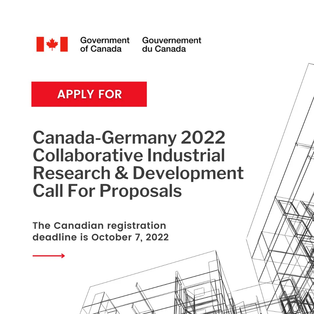 HydrogenBizCncl's tweet photo. NRC-IRAP call for proposals between Canada and Germany Canada – Germany 2022 collaborative industrial research and development call for proposals (NRC IRAP-ZIM Call 10) - National Research Council Canada. 
Click here for more info: 
https://t.co/qd6vcOKpiO https://t.co/9mXRiOFoP6