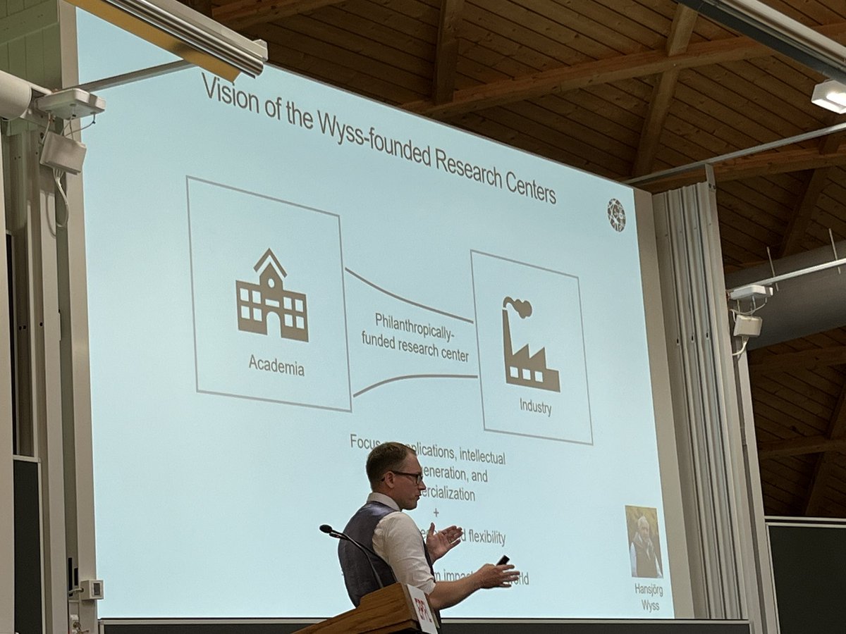 EPFL_ReO's tweet photo. The mission of Wyss #research and the @Wysscenter: Conquering the #ValleyofDeath. @RichieKohman #FoundationsDay https://t.co/kmvRv7rp5r