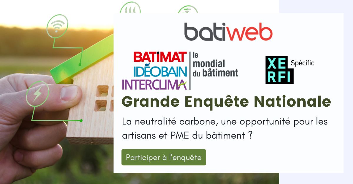 interclima (@interclima) on Twitter photo 📊 Les salons <a href="/Batimat/">BATIMAT</a>, <a href="/interclima/">interclima</a> , IDÉOBAIN, <a href="/XerfiSpecific/">Xerfi Spécific</a> et <a href="/batiweb/">Batiweb</a> lancent une grande enquête nationale dédiée aux artisans et PME du Bâtiment pour déceler les grandes perspectives du marché.
✍️ Cela vous prendra 5 minutes Top Chrono 👉 cutt.ly/hCncmEs ✍️ 📊 Les salons <a href="/Batimat/">BATIMAT</a>, <a href="/interclima/">interclima</a> , IDÉOBAIN, <a href="/XerfiSpecific/">Xerfi Spécific</a> et <a href="/batiweb/">Batiweb</a> lancent une grande enquête nationale dédiée aux artisans et PME du Bâtiment pour déceler les grandes perspectives du marché.
✍️ Cela vous prendra 5 minutes Top Chrono 👉 cutt.ly/hCncmEs ✍️