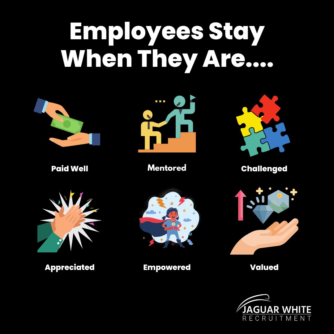 JagWhiteRecruit's tweet photo. At Jaguar White we know what our candidates are looking for in a role and what will make them stay longer and contribute more to the company.

If you would like to find out more, please contact us at https://t.co/MKlXXIjwaz
#recruiter #stalbansbusiness #employeewellbeing https://t.co/6q3L0oQeyT