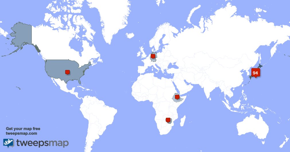 Mis seguidores viven en Japón(94%),Estados Unidos(4%),Zimbabue(1%) y más tweepsmap.com/!OrihuelaSerna