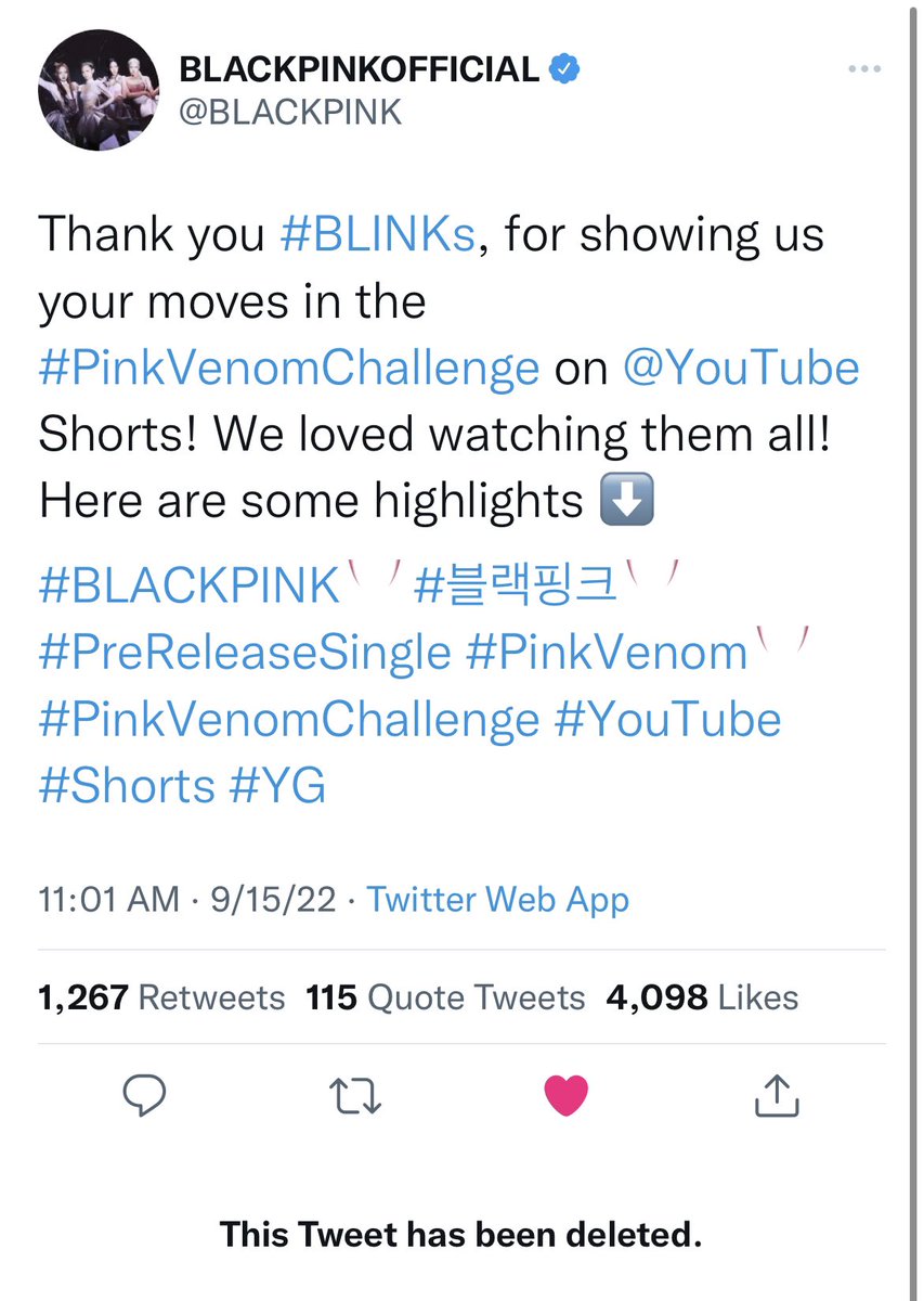 yen1ida's tweet photo. @BLACKPINK @YouTube we all saw it https://t.co/kVpQjd9VrO