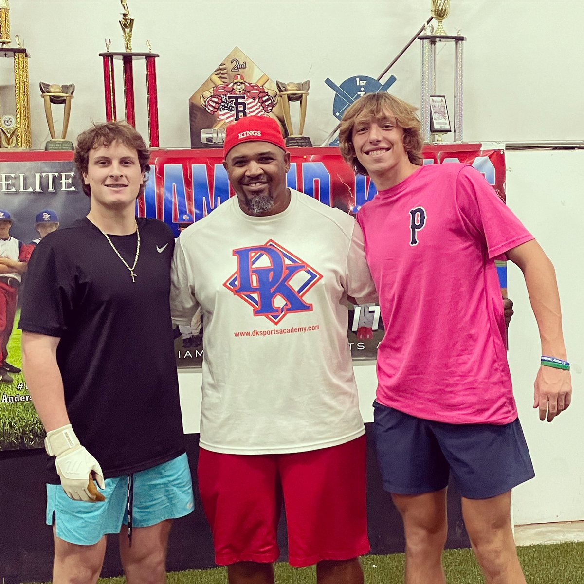 traindksa's tweet photo. Great seeing DK Alumni @Parker_C_11 and @GavinBass04 last night at The Lab.  Hard to believe they will be graduating this year. 🔴🔵⚾️

#dkalumni #classof2023 #dknation #timeflies #madco https://t.co/4SR6uDtaPe