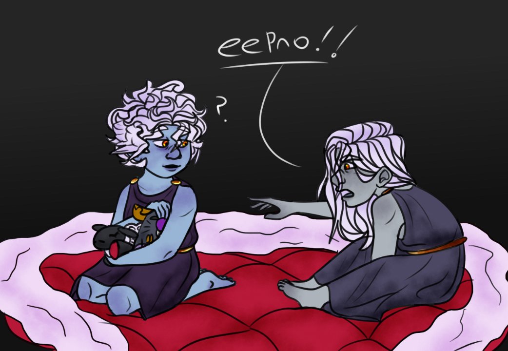 Blingblandblo's tweet photo. what if than wasn't so good at saying hypnos' name when they were little🥺 https://t.co/J7FFiC3Sh9