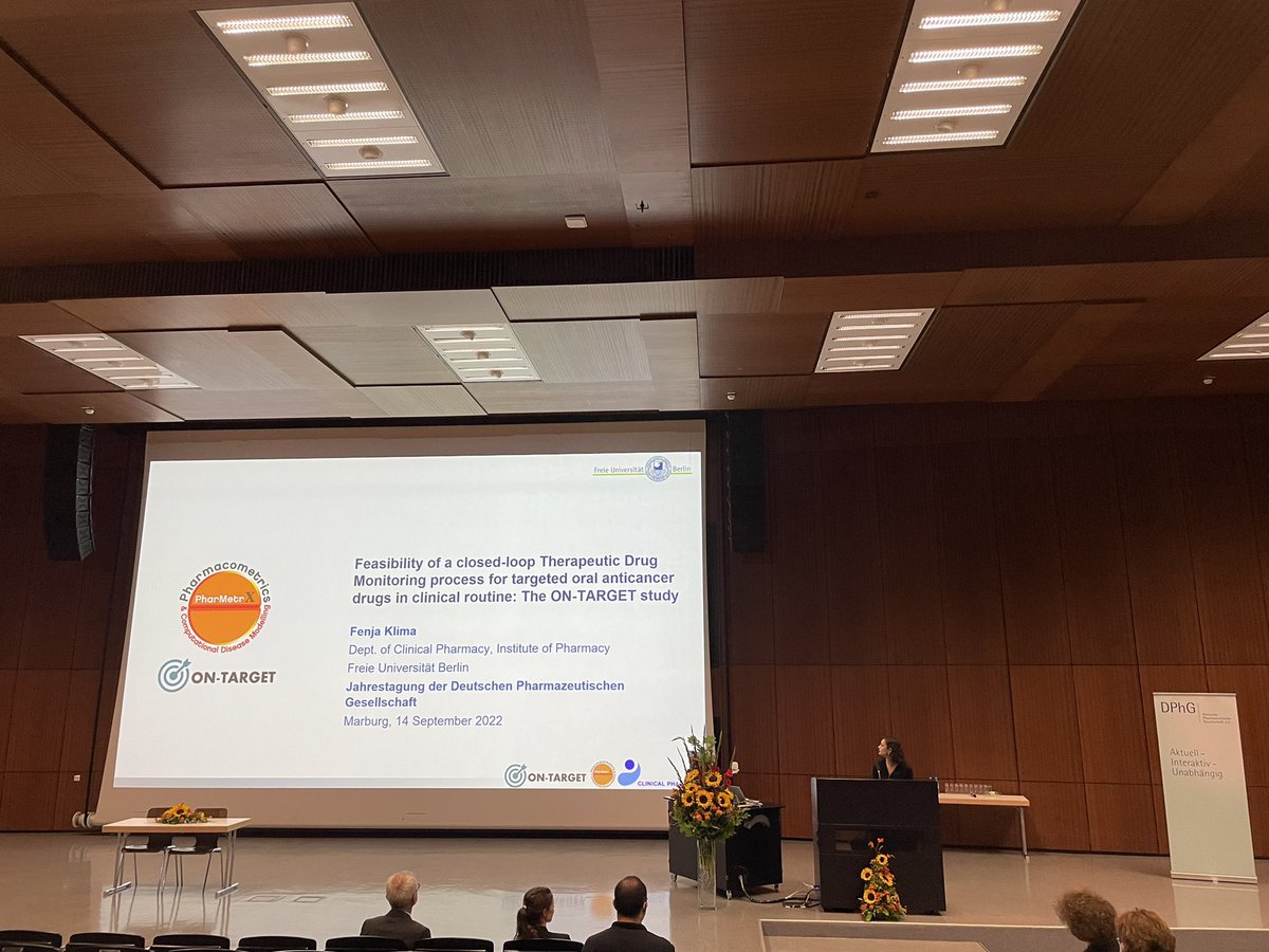 CPB_Kloft's tweet photo. Our group member Fenja Klima presented the „On Target study“ at the DPhG annual meeting in Marburg in an oral presentation. Well done Fenja!

#clinicalpharmacy #tdm #cpbkloft #phd https://t.co/MA5qajcezX