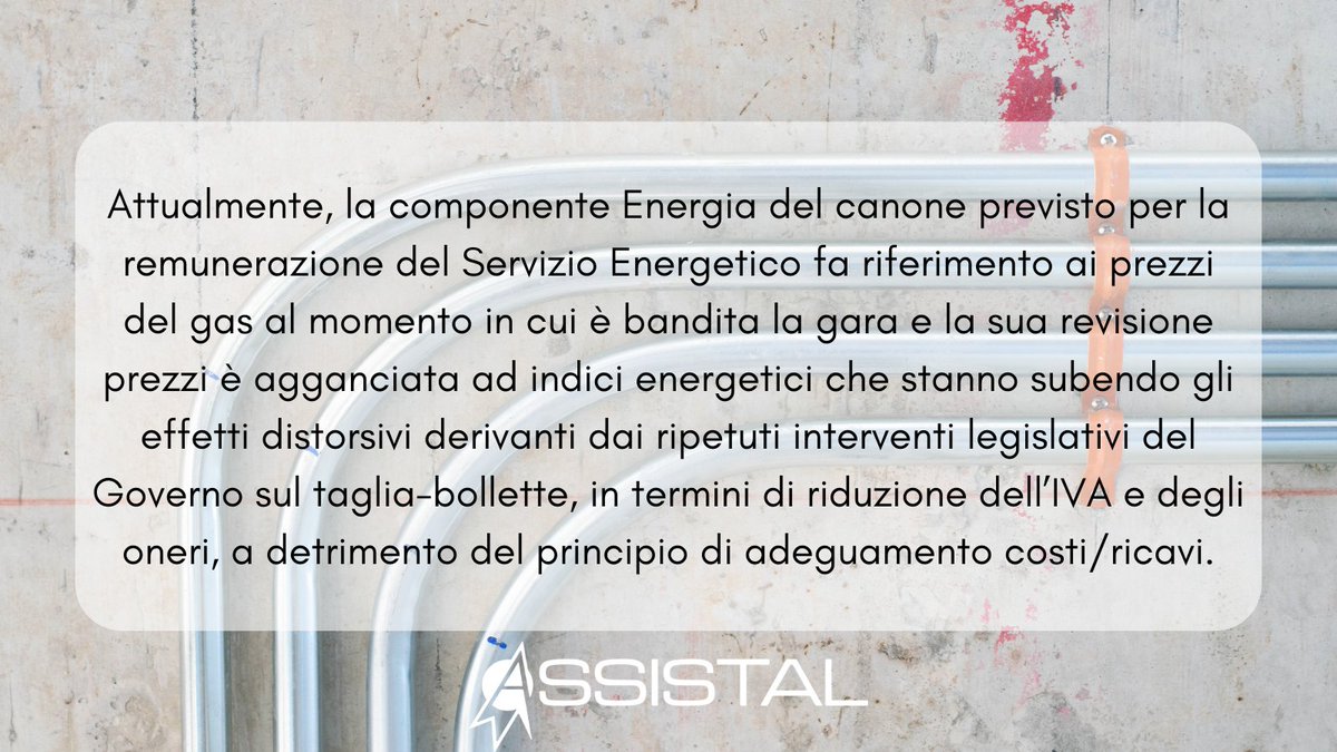assistal's tweet photo. Imprese segnalano l'impossibilità di sottoscrivere contratti di fornitura che garantiscano quantitativi di gas sufficienti e necessari alla regolare prestazione del servizio per il prossimo, imminente avvio della stagione termica.

Le criticità legate al prezzo del #gas: ⬇️ https://t.co/QTnVuUAe3o