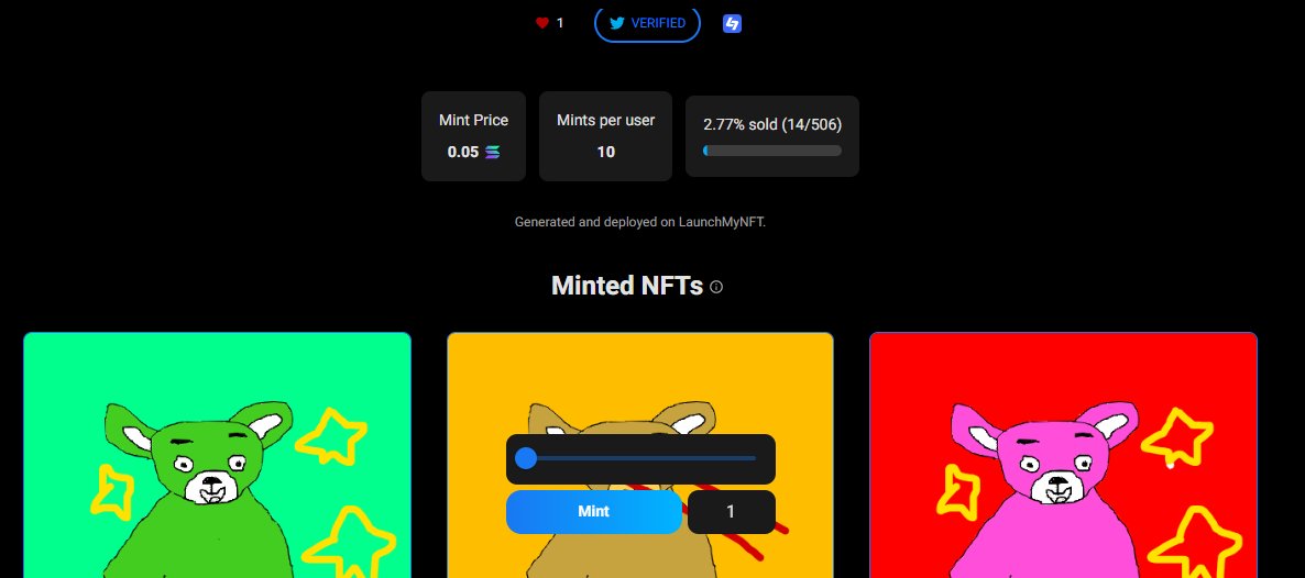 ABCBearsNft's tweet photo. https://t.co/1OjRLt4G65
Mint 1 of  our NFT and Participate to giveaway for 0.25 Sol 
The giveaway will be able after 20 nft minted only !! 
---------------------------------------------------------

Show your NFT on Comment !

#NFTs #NFTArts  #nftsolana  #Solana #SolanaGiveaway https://t.co/wvkuzRla9n
