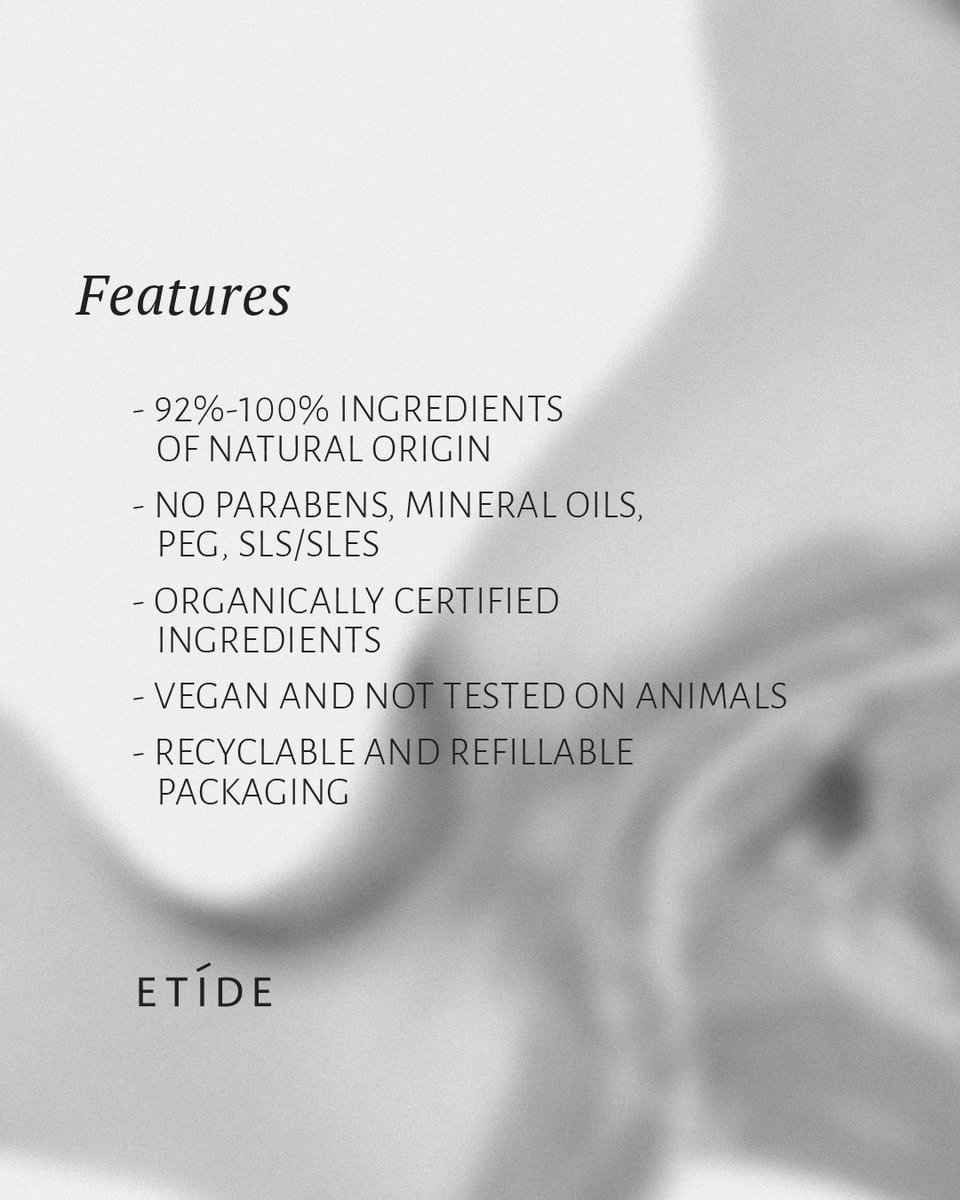 Considering your daily selfcare needs we create modern organic skincare formulations, consisting of natural active ingredients with proven effectiveness, beneficial to your skin and harmless to nature. #etidebotanicals #NaturalBeauty