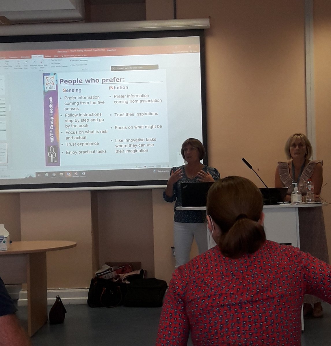 Ms.Anne McCarthy and Ms.Annette Connolly, NMPDU Officers, HSE Mid-West, facilitating Myres Briggs Type Indicator (MBTI) as part of Day 2 Bespoke Clinical Leadership & Management Programme for CNM/CMM1&2's @HoeyCarmel @nmpduwest @ULHospitals @CommHealthMW @Lorrain09837477