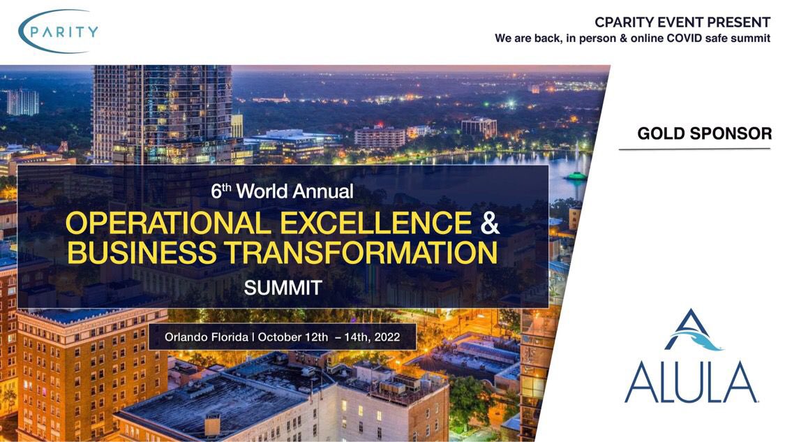 CparityE's tweet photo. We are pleased to welcome onboard @ALULA our Gold Sponsor for the upcoming 6th World Annual Operational Excellence &amp; Business Transformation Summit that will take place in Orlando, Florida on October 12th-14th 2022.

To find out more visit https://t.co/cq1u3cQj9B https://t.co/WAAYMwuCK6