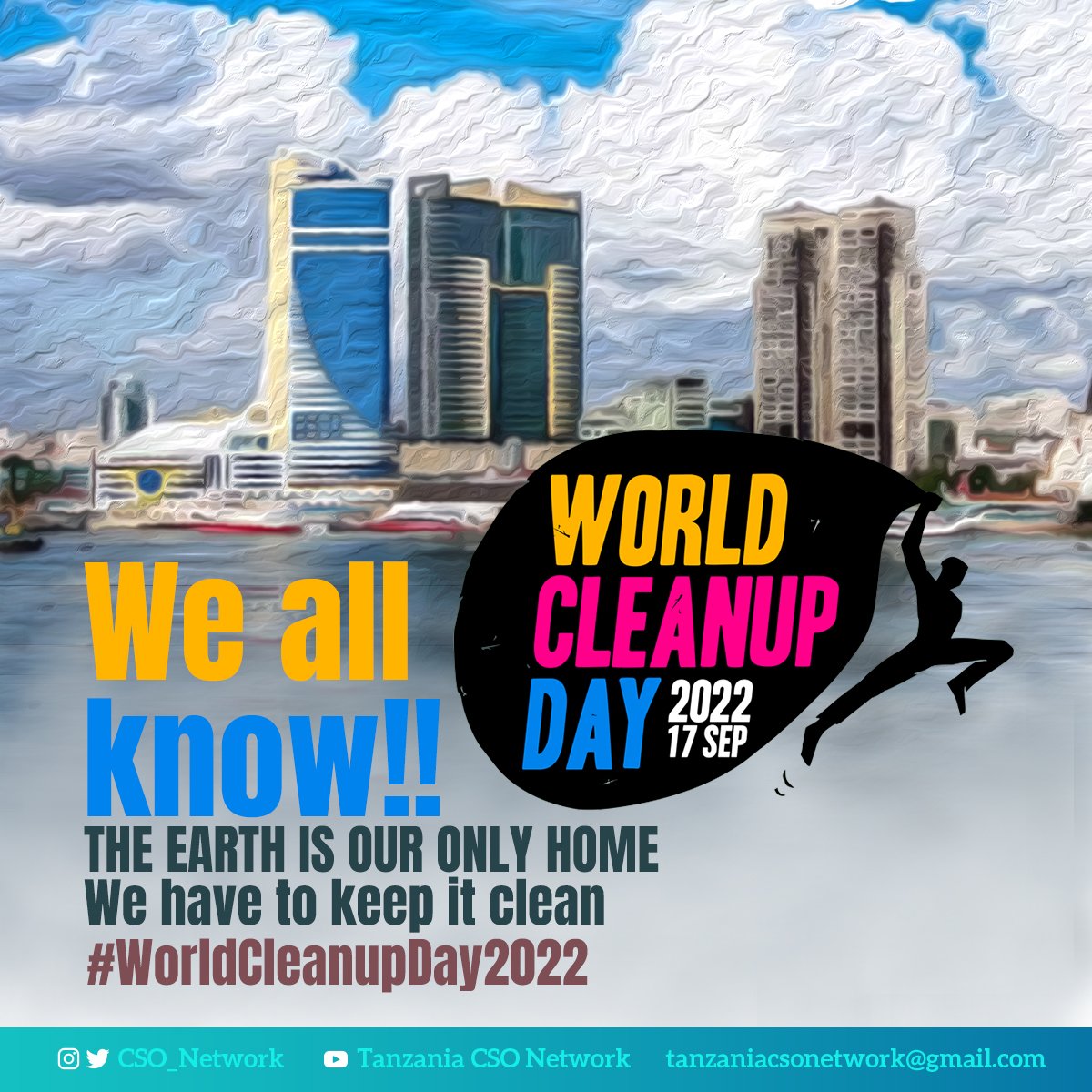 CSO_Network's tweet photo. "The only way forward, if we are going to improve the quality of the #environment, is to get everybody involved" – Richard Rogers
..
We are calling for everyone to engage in this special day, and #CLEANUP our Planet Earth!
#worldcleanupday2022 #cson https://t.co/WlKU0qFL7E