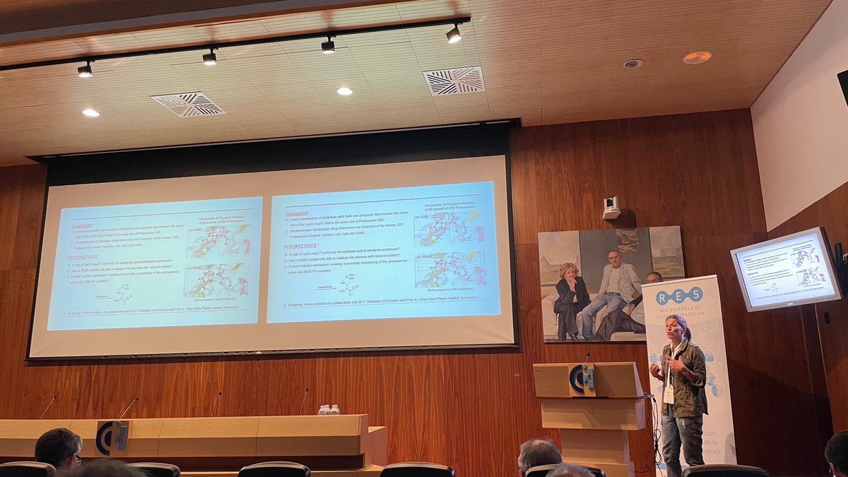 BioComp_UJI's tweet photo. Kasia @swiderek_k has just presented a talk on QM/MM calculations carried out in the facilities of the @RES_HPC on the covalent inhibition of human 20S proteasome at the #JURES22 in Cáceres.
@UJIuniversitat, #CiènciaUJI https://t.co/Ku1fvJqgpU