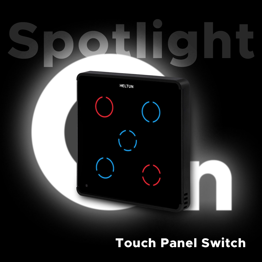 HELTUNinc's tweet photo. The focus of today's #SpotlightOnHeltun is the Touch Panel Switch:
1️⃣ Controls up to 5 AC and DC devices (Yes, you can connect AC and DC devices at the same time!)
2️⃣ Works with any Z-Wave hub
3️⃣ The only product of this size on the market that has 5 relays https://t.co/56AZNFmQcX