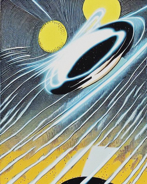 Thisco's tweet image. Keyword of today for #septembAIr #septembAIr2022 is “Quasar”

Needed to look up what it actually was 😅🪐🌌🕳

#aiart #aiartist #aiartcommunity #promptism #digitalartworks #digitalart #digitalillustration #aiartwork