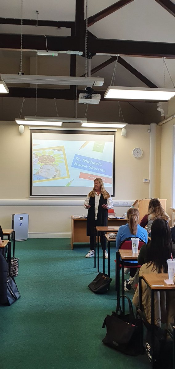 Day one of our <a href="/MarinoInstitute/">MIE</a> Inclusive Education Partnership with <a href="/StMichaelsHouse/">St. Michael's House</a>. Karen tells  our B.Ed.4 students about her work as a school leader in St. Michael's house, Skerries and the importance of inclusion, UDL and teacher leadership.