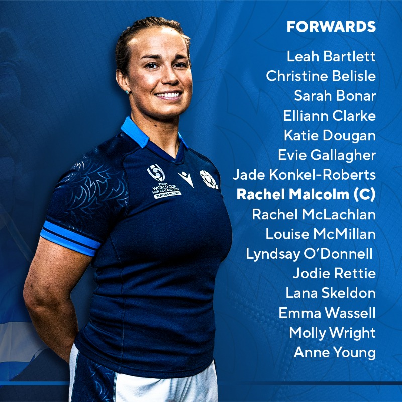 Scotlandteam's tweet photo. Your Scotland squad for next month’s @rugbyworldcup has today been confirmed.

#RWC2021 | #AsOne