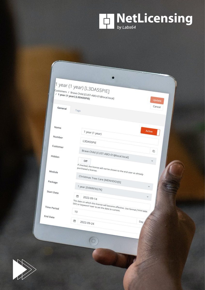 netlicensing's tweet photo. Manage Subscription License Expiration Date
Easily manage your customers and their #entitlements with the #NetLicensing Management Console.
Now, it is even easier to specify #Subcription end date and #license validity period.
See more at: https://t.co/2XcF167Sk2 https://t.co/bX7GJY5i28