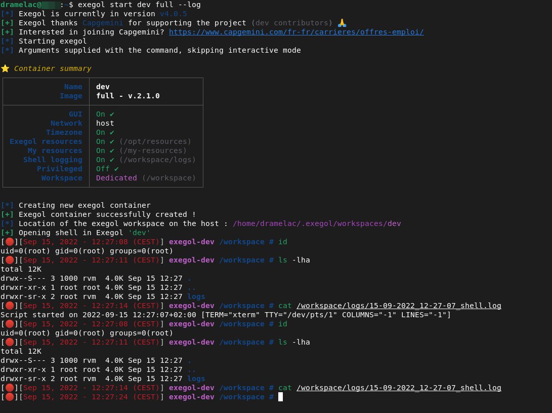 Tired of having to record your actions by hand during your pentest? Don't panic, Exegol 4.0.5 is here with an automatic recording of your sessions (input and output)
Also a new system of filesystem rights shared between your host user and your container.
github.com/ShutdownRepo/E…