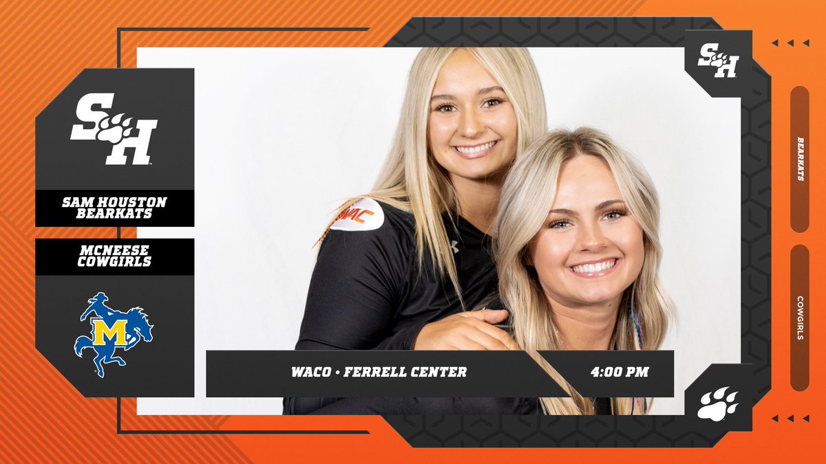 MATCH DAY 🏐
#EatEmUpKats 

📍 Waco
🏟 Ferrell Center

🆚 McNeese
⏰ 4 PM
📈 bit.ly/3RNDN6T