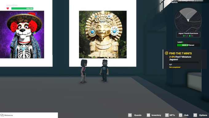 no_ev_ge's tweet photo. I just finished my quest on @jagfriends_nft experience on the #sandboxalphaS3 for a chance to win a Season 3 Alpha Pass! Here I am in Legendaries Room, check out my screenshot!

#jaguarfriends https://t.co/rjXLofEWO9