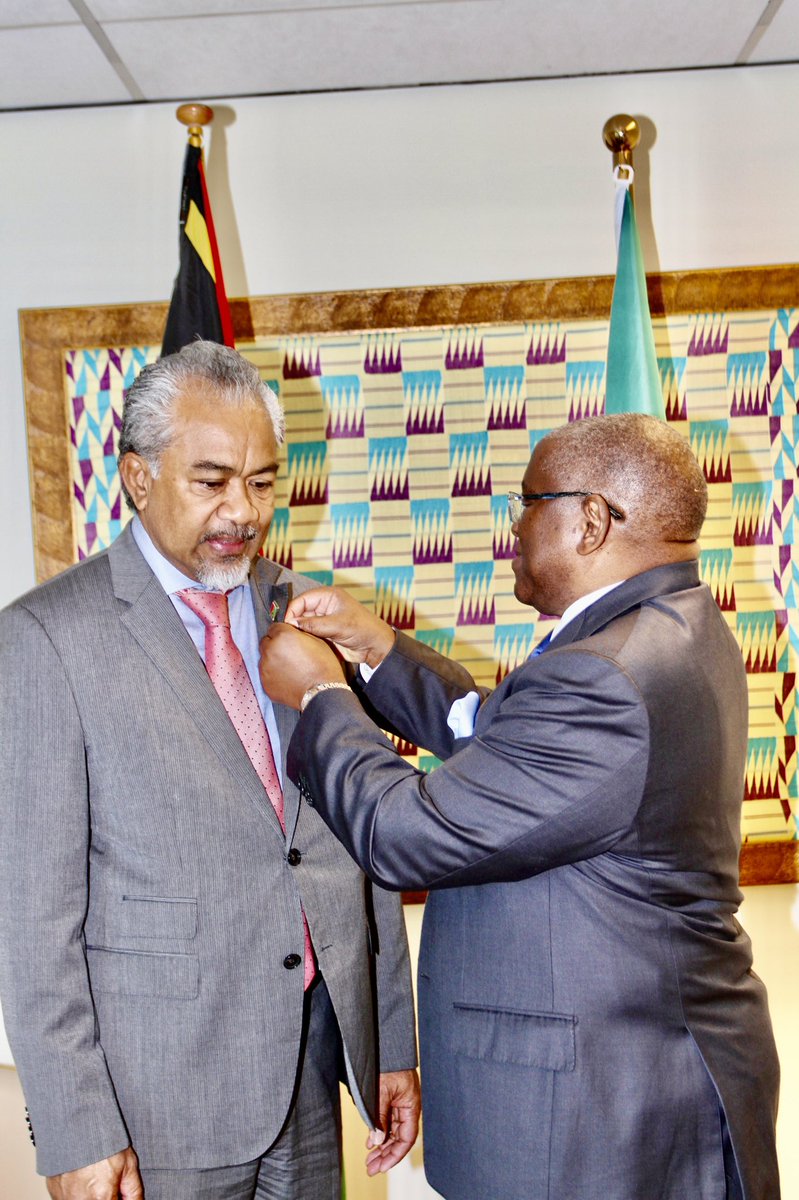 Had a most fruitful exchange with H.E Dr Georges Singana Maniuri, Ambassador of the Republic of Vanuatu to the Kingdom of Belgium. #Georgesmaniuri