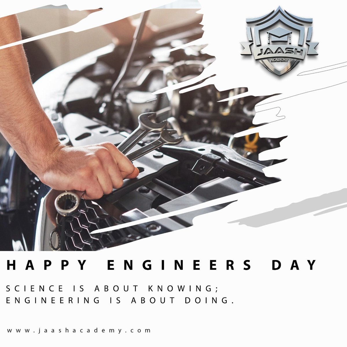 JaashAcademy's tweet photo. Happy Engineers Day
Science is about knowledge;
Engineering is about doing.
.
.
.
#jaash #jaashacademy #course #HappyEngineersDay #engineering #engineers #engineeringlife #HappyEngineersDay2022 #EngineersDay #Sep15 #chennai #india #usa #america #canada #australia #singapore https://t.co/IwQ8p9gx40