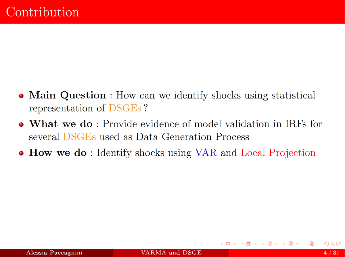 Alessia_metrics's tweet photo. π Glad to present my research about #StatisticalRepresentation of #DSGE models with #VAR and #LocalProjections at the 1st Bergamo Workshop in Econometrics and Statistics
πCheck the program for other amazing presentations
https://t.co/91yRQJ4S8j
#EconTwitter #Econometrics https://t.co/nSYotiK1Ic